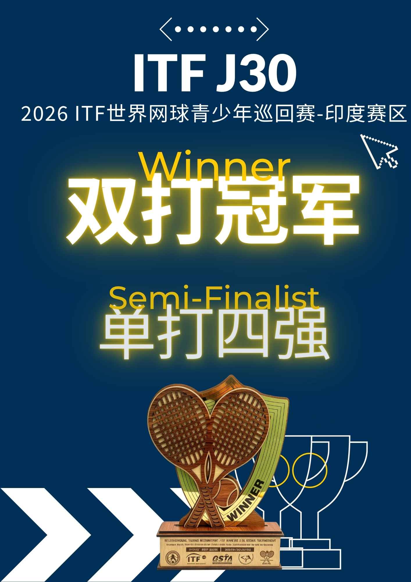 从嘉诺之星到世界冠军 | 热烈祝贺我校拉瓦尼灿同学斩获ITF世界网球青少年巡回赛双打冠军！ - NAS Jiaxing Tennis Scholar Wins ITF J30 Doubles Championship